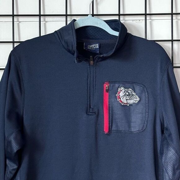 Gonzaga Bulldogs‎ Campus Heritage 1/4 Zip Pullover Mens M Navy Zags GU - Picture 3 of 10